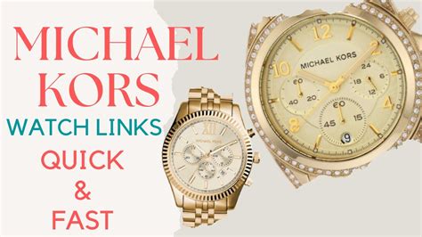 michael kors watch adjust date|Michael Kors Watch link removal.